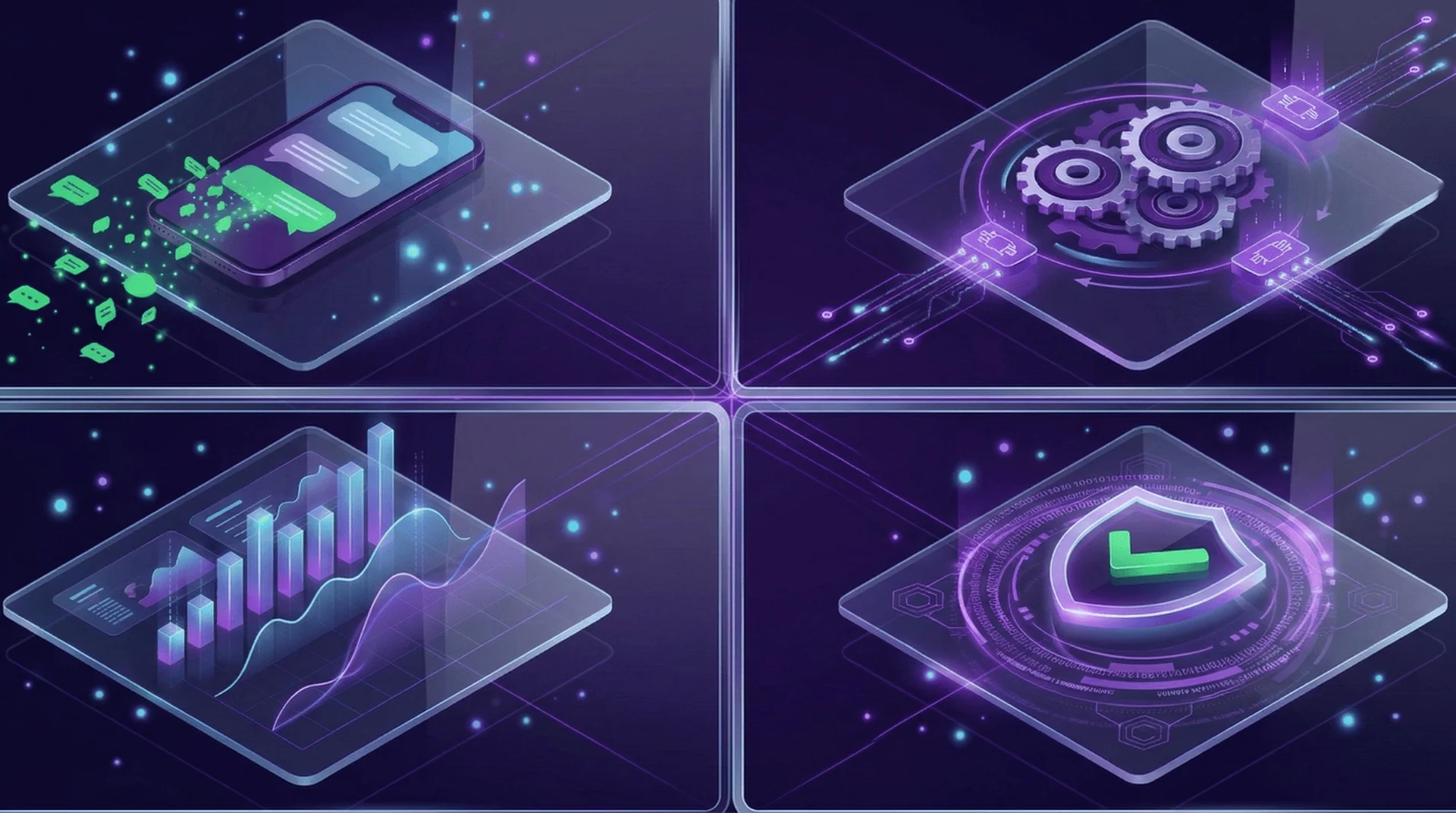 the Botsense platform features including chatbot, bulk messaging, automation, and CRM integration