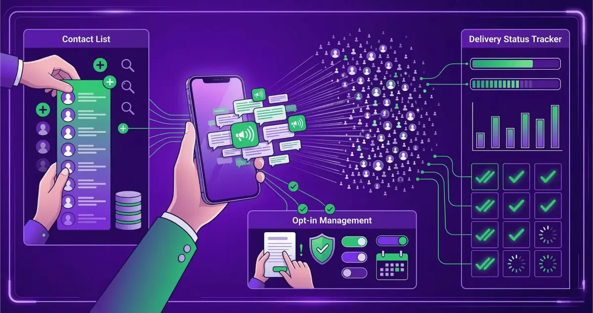 WhatsApp Broadcasting Nagpur dashboard by Botsense