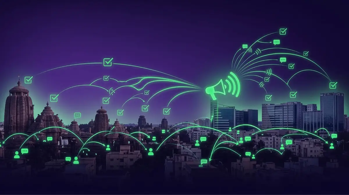 WhatsApp Bulk Messaging Bhubaneswar dashboard by Botsense