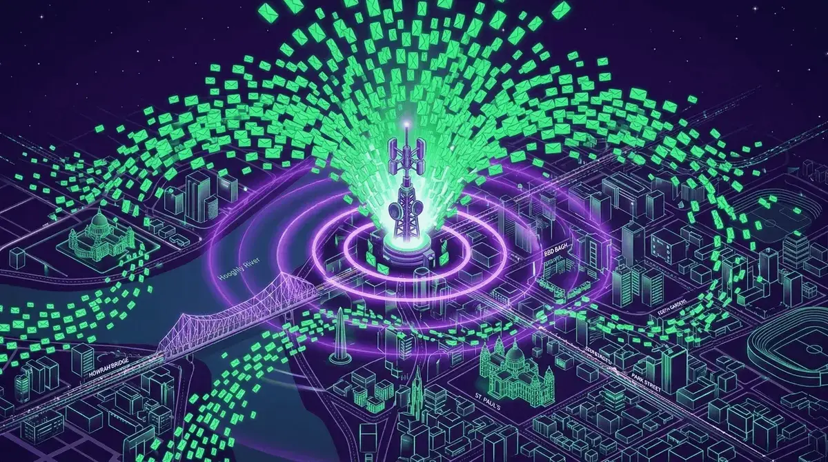 WhatsApp Bulk Messaging Kolkata dashboard by Botsense