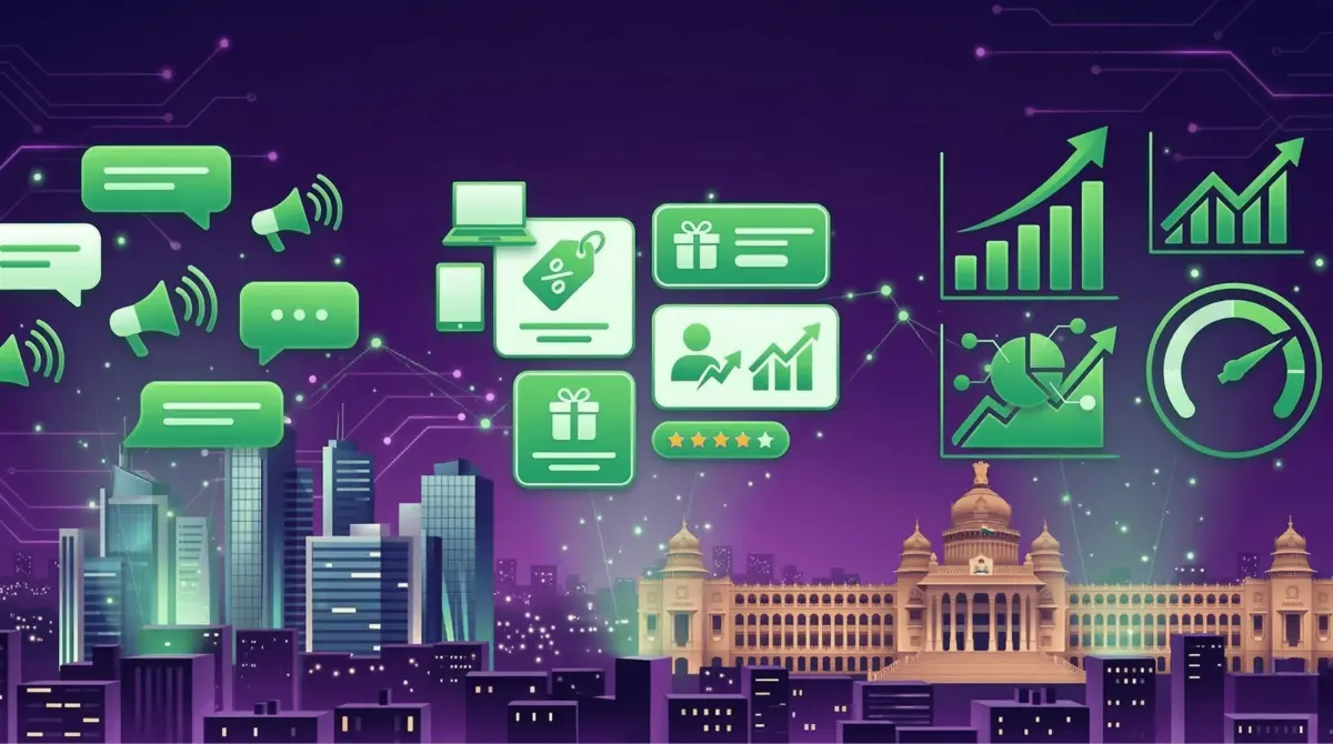 WhatsApp Marketing Bangalore dashboard by Botsense