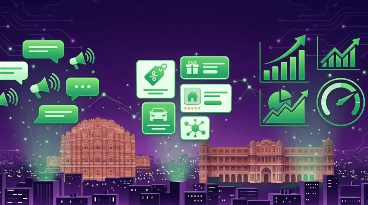 WhatsApp Marketing Jaipur dashboard by Botsense