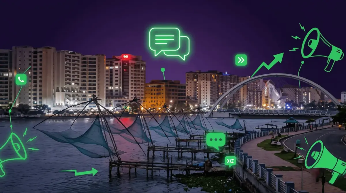 WhatsApp Marketing Kochi dashboard by Botsense